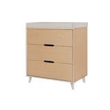 Tutti Bambini Fika Mini 2 Piece Nursery Furniture Set with Cot Bed & Dresser - White Sand & Light Oak