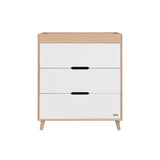 Tutti Bambini Fika Mini 2 Piece Nursery Furniture Set with Cot Bed & Dresser - White & Light Oak