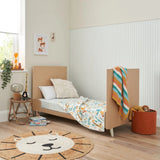 Tutti Bambini Fika 2 Piece Nursery Furniture Set with Cot Bed & Dresser - White Sand & Light Oak