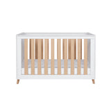 Tutti Bambini Fika Mini 2 Piece Nursery Furniture Set with Cot Bed & Dresser - White & Light Oak