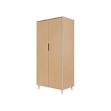 Tutti Bambini Fika Mini 3 Piece Nursery Furniture Set with Cot Bed, Dresser & Wardrobe - White Sand & Light Oak