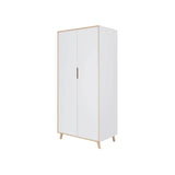 Tutti Bambini Fika Mini 3 Piece Nursery Furniture Set with Cot Bed, Dresser & Wardrobe - White & Light Oak