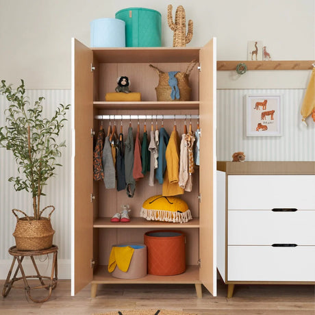 Tutti Bambini Fika Wardrobe - White & Light Oak