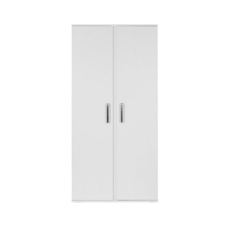 Silver Cross Finchley 2 Piece Nursery Furniture Set with Convertible Cot Bed and Double Wardrobe - White