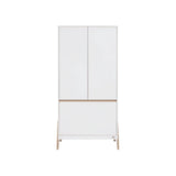 Tutti Bambini Fuori 3 Piece Nursery Furniture Set with Cot Bed, Dresser & Wardrobe - White / Light Oak