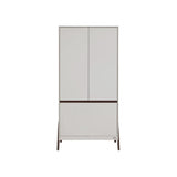 Tutti Bambini Fuori 3 Piece Nursery Furniture Set with Cot Bed, Dresser & Wardrobe - White Sand / Warm Walnut