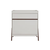 Tutti Bambini Fuori Mini 3 Piece Nursery Furniture Set with Cot Bed, Dresser & Wardrobe - White Sand / Warm Walnut
