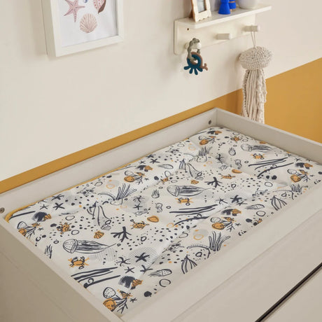 Tutti Bambini Fuori Chest Changer / Dresser - White Sand / Warm Walnut