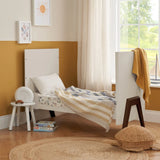 Tutti Bambini Fuori Mini 3 Piece Nursery Furniture Set with Cot Bed, Dresser & Wardrobe - White Sand / Warm Walnut