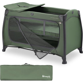 Hauck Play N Relax Centre Travel Cot - Olive Green 1
