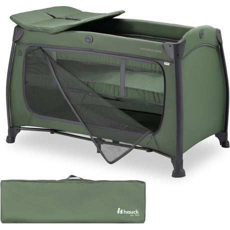 Hauck Play N Relax Centre Travel Cot - Olive Green 1