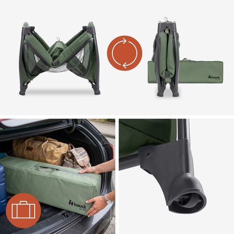 Hauck Play N Relax Centre Travel Cot - Olive Green 3