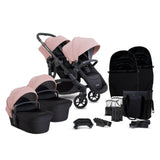 iCandy Orange 4 Complete Twin Pushchair Bundle with Accessories - Rose