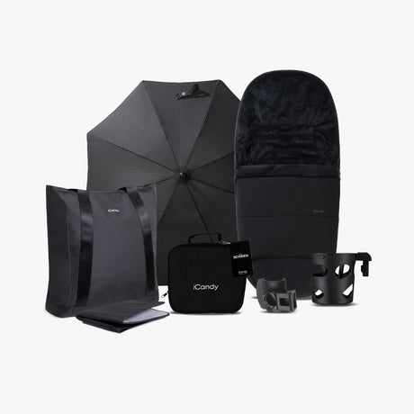 iCandy Core 2 Complete Pushchair Bundle with Accessories - Black