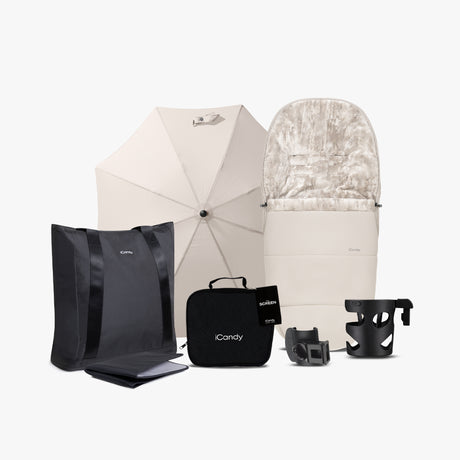iCandy Core 2 Complete Pushchair Bundle with Accessories - Sandstone