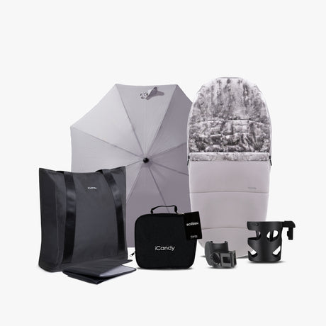 iCandy Core 2 Complete Pushchair Bundle with Accessories - Storm Grey