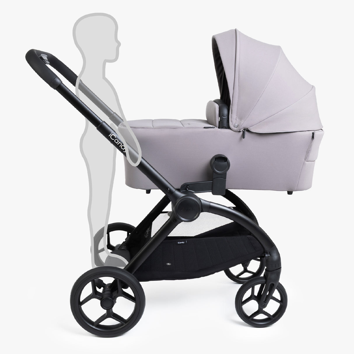 iCandy Core 2 Travel System with Cocoon 360 Car Seat and ISOFIX Base  - Storm Grey