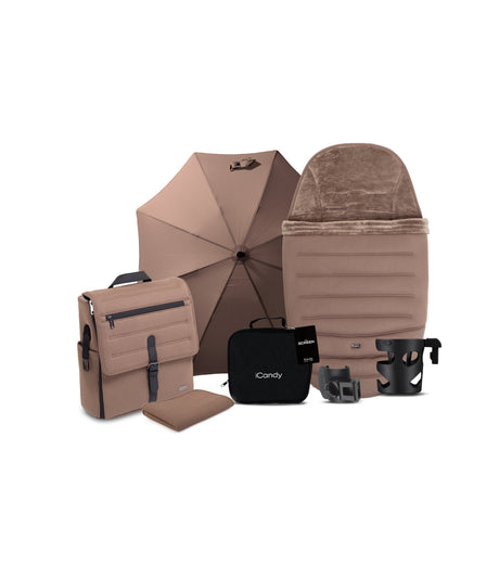 iCandy Peach 8 Editions Complete Bundle with Cocoon 360 and ISOFIX Base - Coco/Black