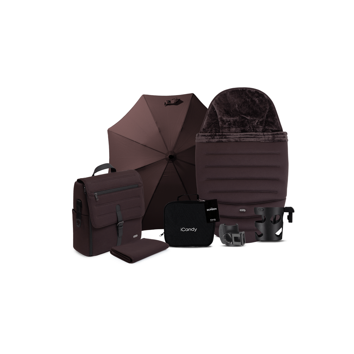 iCandy Peach 8 Editions Complete Bundle with Cocoon 360 and ISOFIX Base - Coffee Bean/Black