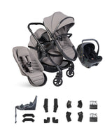 iCandy Peach 8 Complete Double Bundle with Cocoon 360 and ISOFIX Base - Porcini