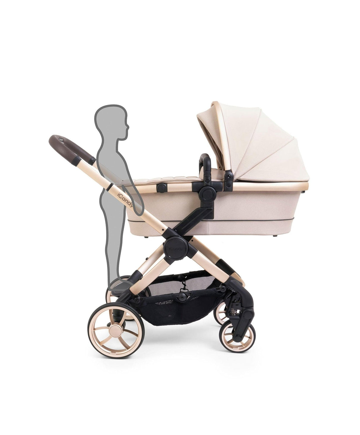 iCandy Peach 7 Complete Travel System with BeSafe Go Beyond and ISOFIX Base - Biscotti