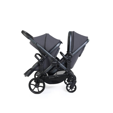 iCandy Peach 8 Complete Double Bundle with Cocoon 360 and ISOFIX Base - Grey