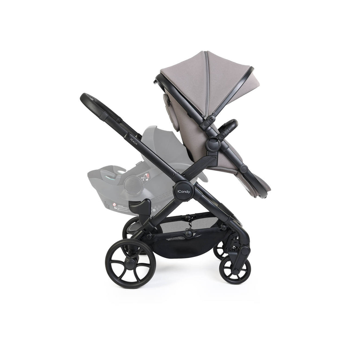 iCandy Peach 8 Complete Double Bundle with Cocoon 360 and ISOFIX Base - Porcini