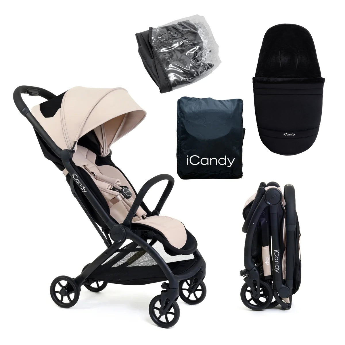 iCandy Pip Stroller & Footmuff - Latte