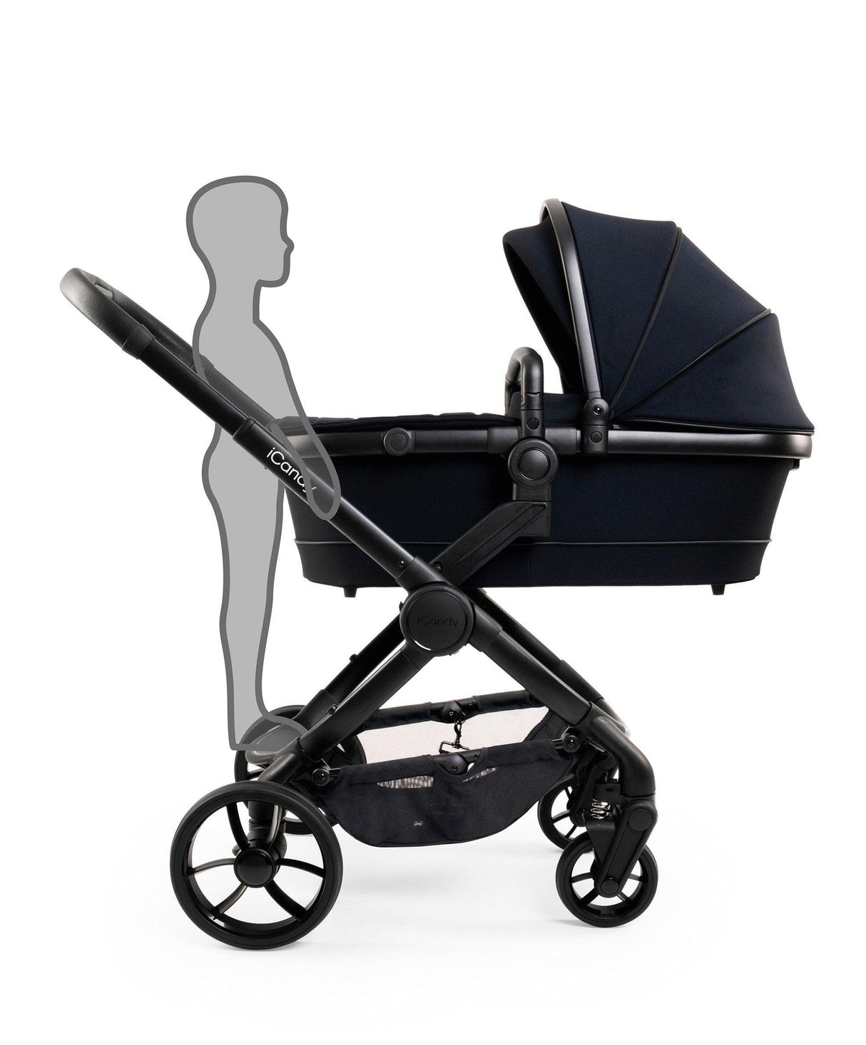 iCandy Peach 7 Complete Travel System with Maxi Cosi Pebble Pro 2 and ISOFIX Base - Black Edition