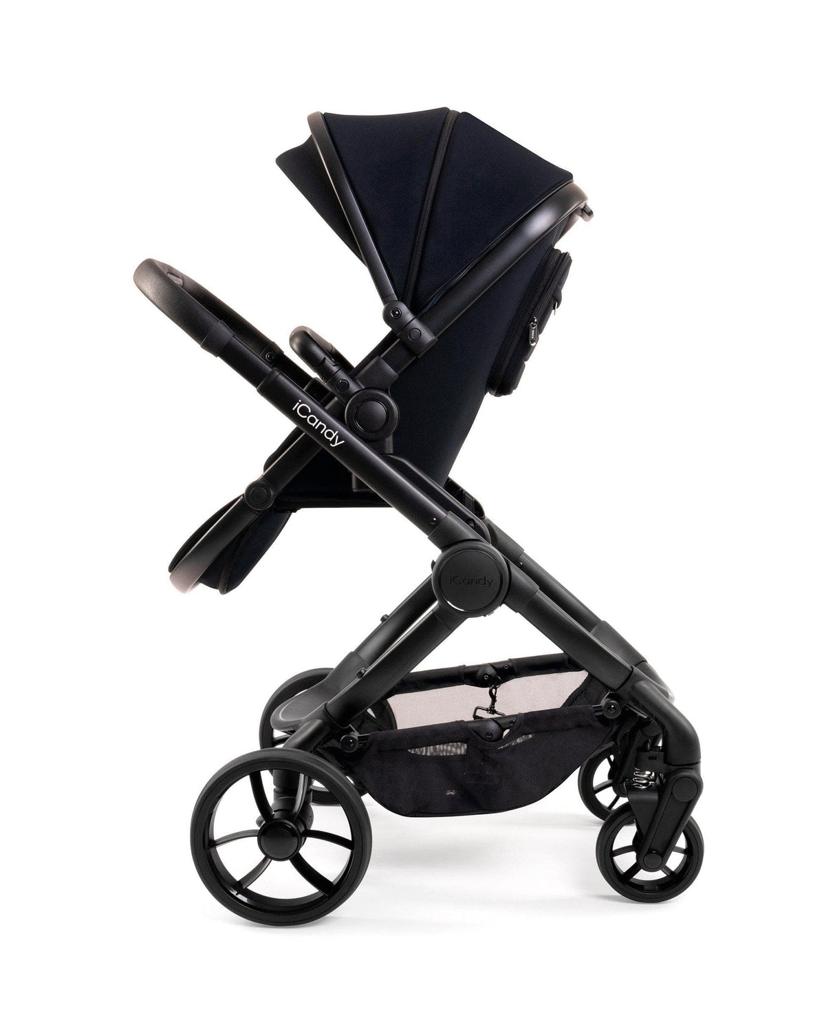 iCandy Peach 7 Complete Travel System with Maxi Cosi Pebble Pro 2 and ISOFIX Base - Black Edition