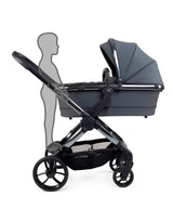iCandy Peach 7 Complete Travel System with Maxi Cosi Pebble Pro 2 and ISOFIX Base - Dark Grey