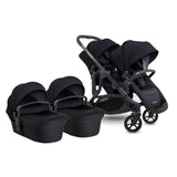 iCandy Orange 4 Complete Twin Pushchair Bundle with Accessories - Black Edition