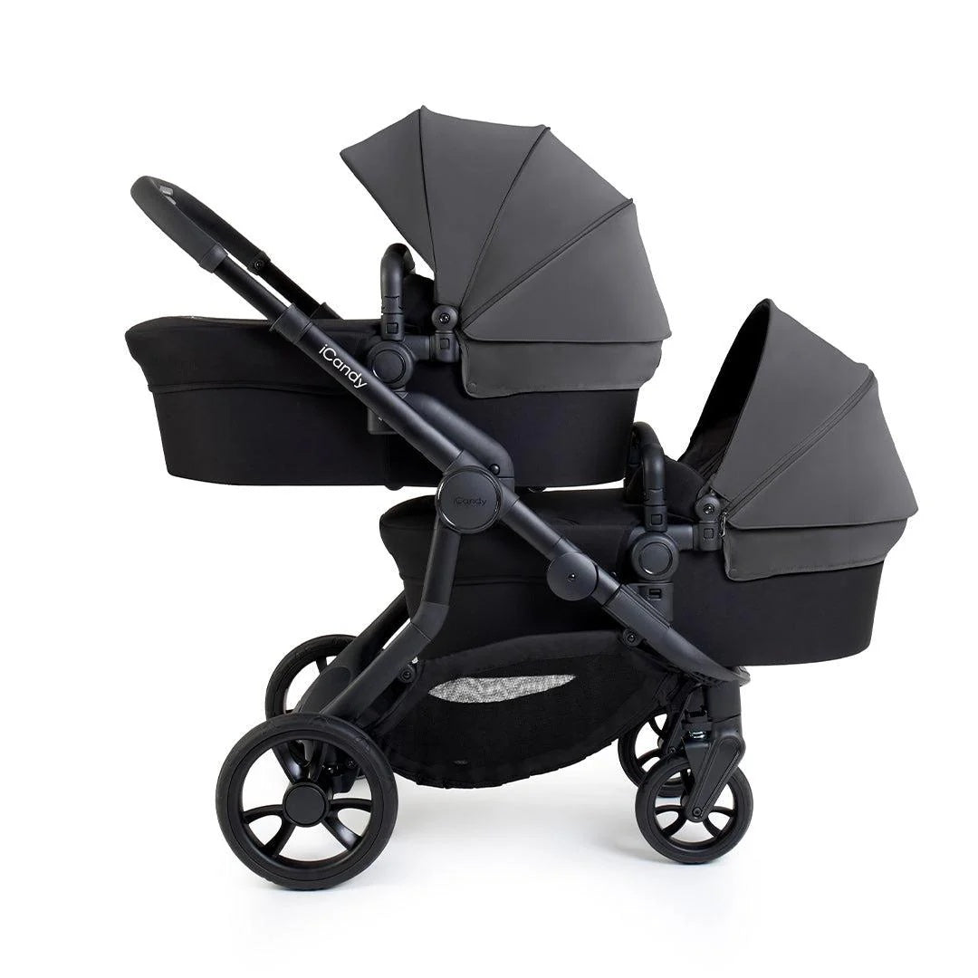 iCandy Orange 4 Complete Twin Pushchair Bundle with Accessories - Fossil