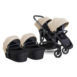 iCandy Orange 4 Complete Twin Pushchair Bundle with Accessories - Latte