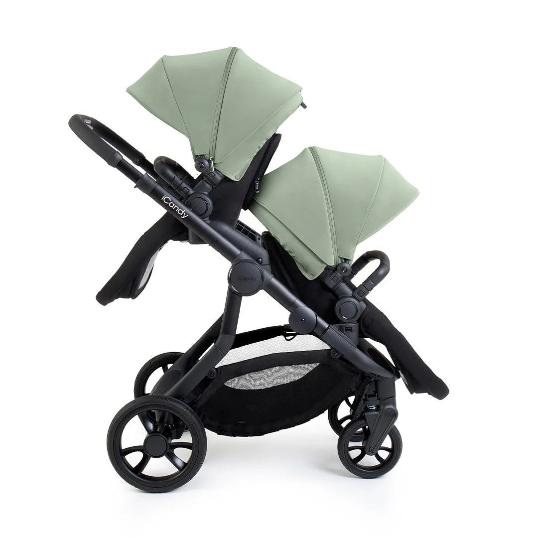 iCandy Orange 4 Complete Twin Pushchair Bundle with Accessories - Pistachio