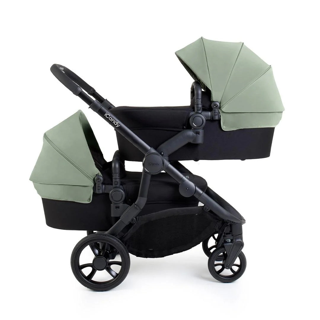 iCandy Orange 4 Complete Twin Pushchair Bundle with Accessories - Pistachio