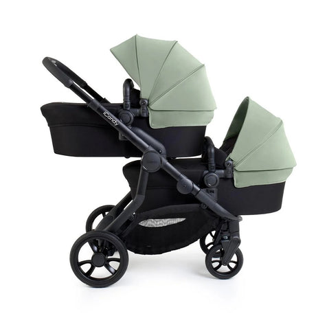 iCandy Orange 4 Complete Twin Pushchair Bundle with Accessories - Pistachio