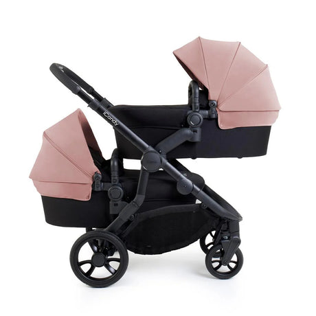 iCandy Orange 4 Complete Twin Pushchair Bundle with Accessories - Rose