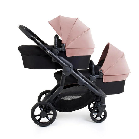 iCandy Orange 4 Complete Twin Pushchair Bundle with Accessories - Rose