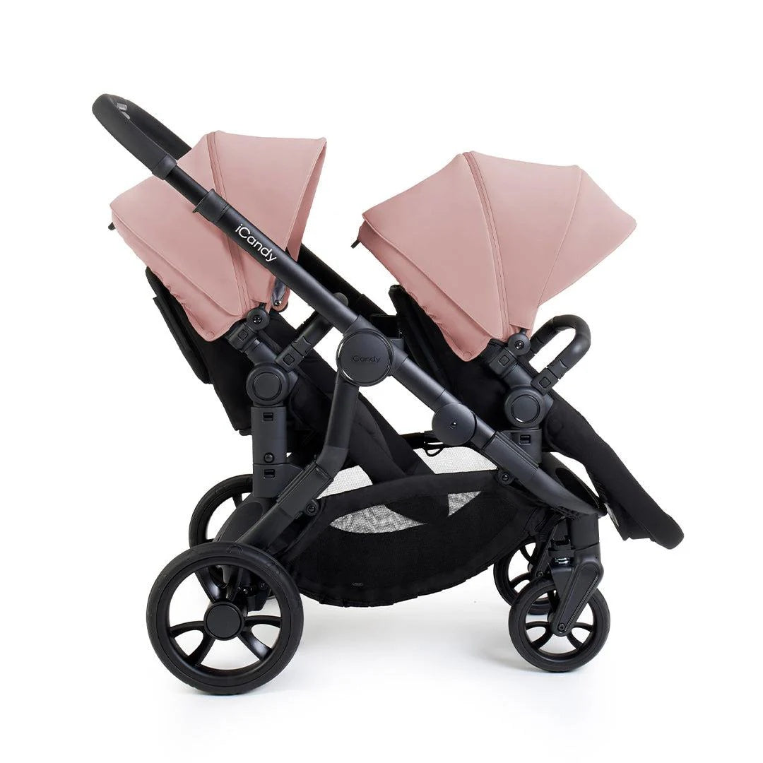 iCandy Orange 4 Complete Twin Pushchair Bundle with Accessories - Rose