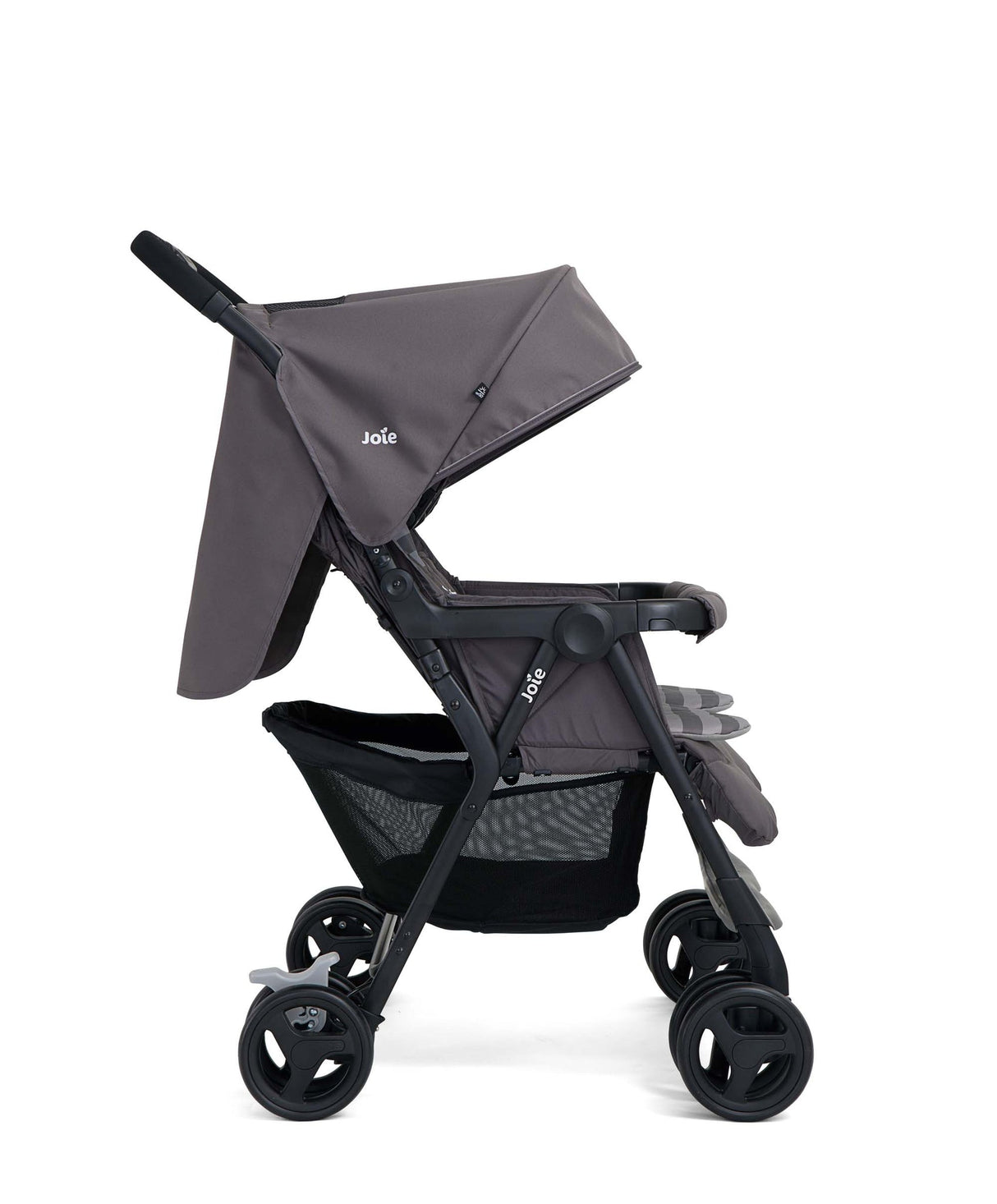 Joie Aire Twin Double Stroller with Footmuffs - Dark Pewter