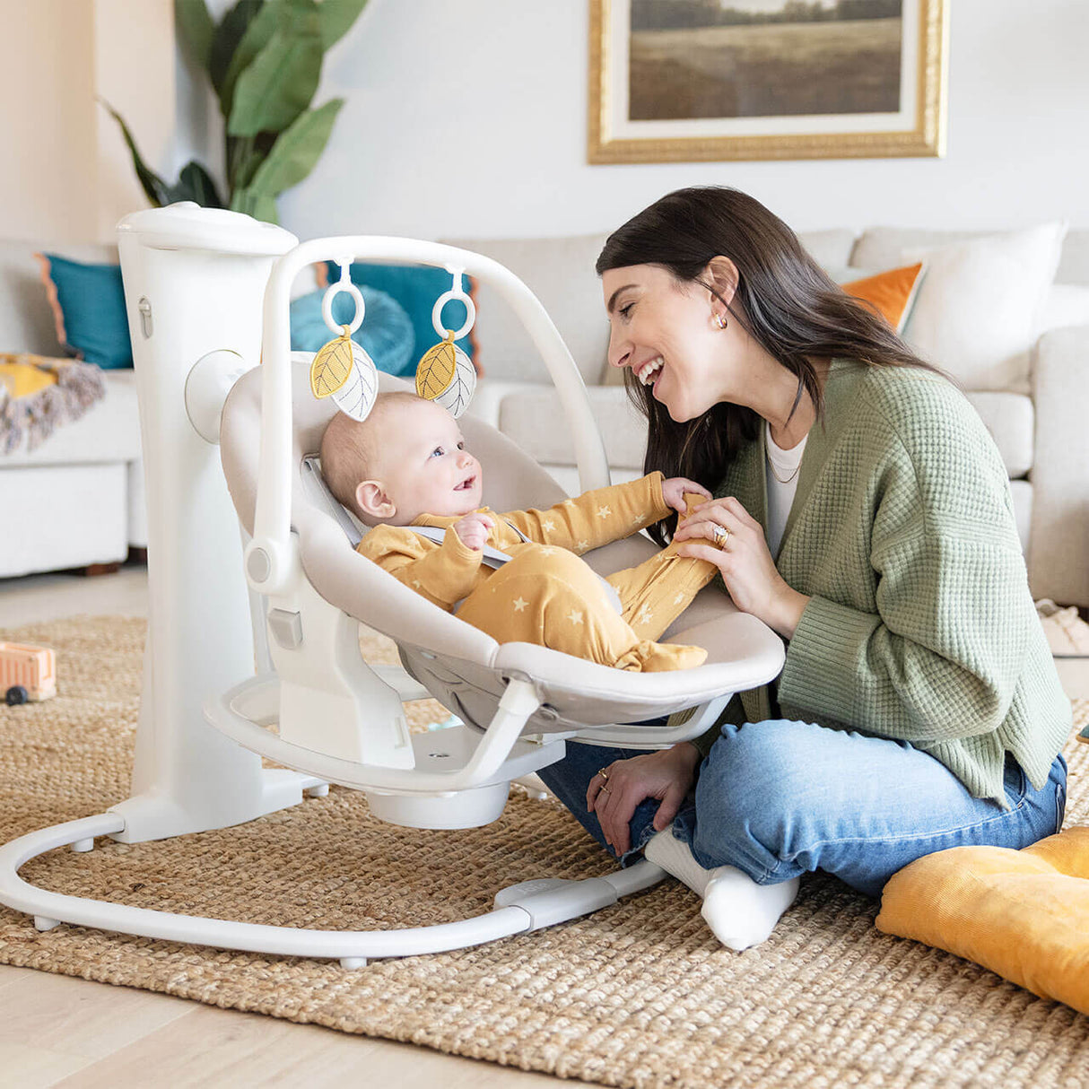 Joie Whimsy Wind Up Swing - Almond