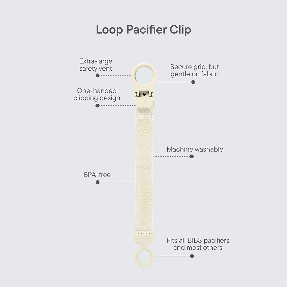 BIBS Pacifier Soother Clip - Blush
