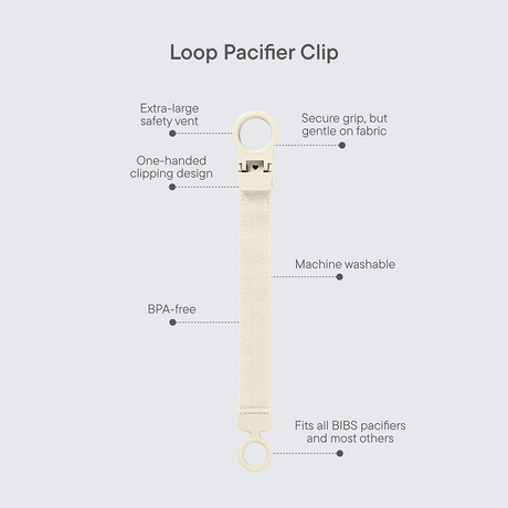 BIBS Pacifier Soother Clip - Dusty Blue