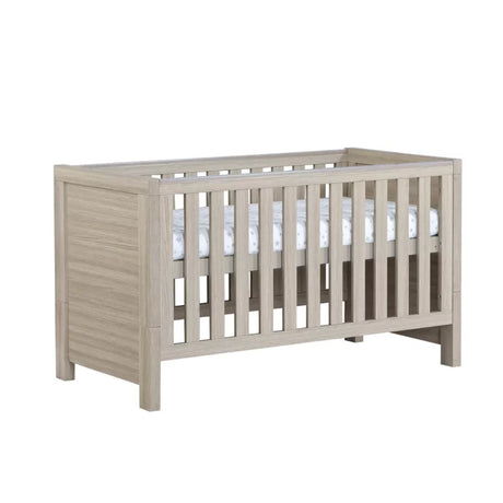Babymore Luno 2 Piece Nursery Furniture Set with Cot Bed & Dresser - Oak