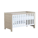 Babymore Luno Cot Bed - White / Oak