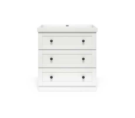 Silver Cross Bromley 2 Piece Nursery Furniture Set with Convertible Cot Bed to Toddler Bed & Dresser - White
