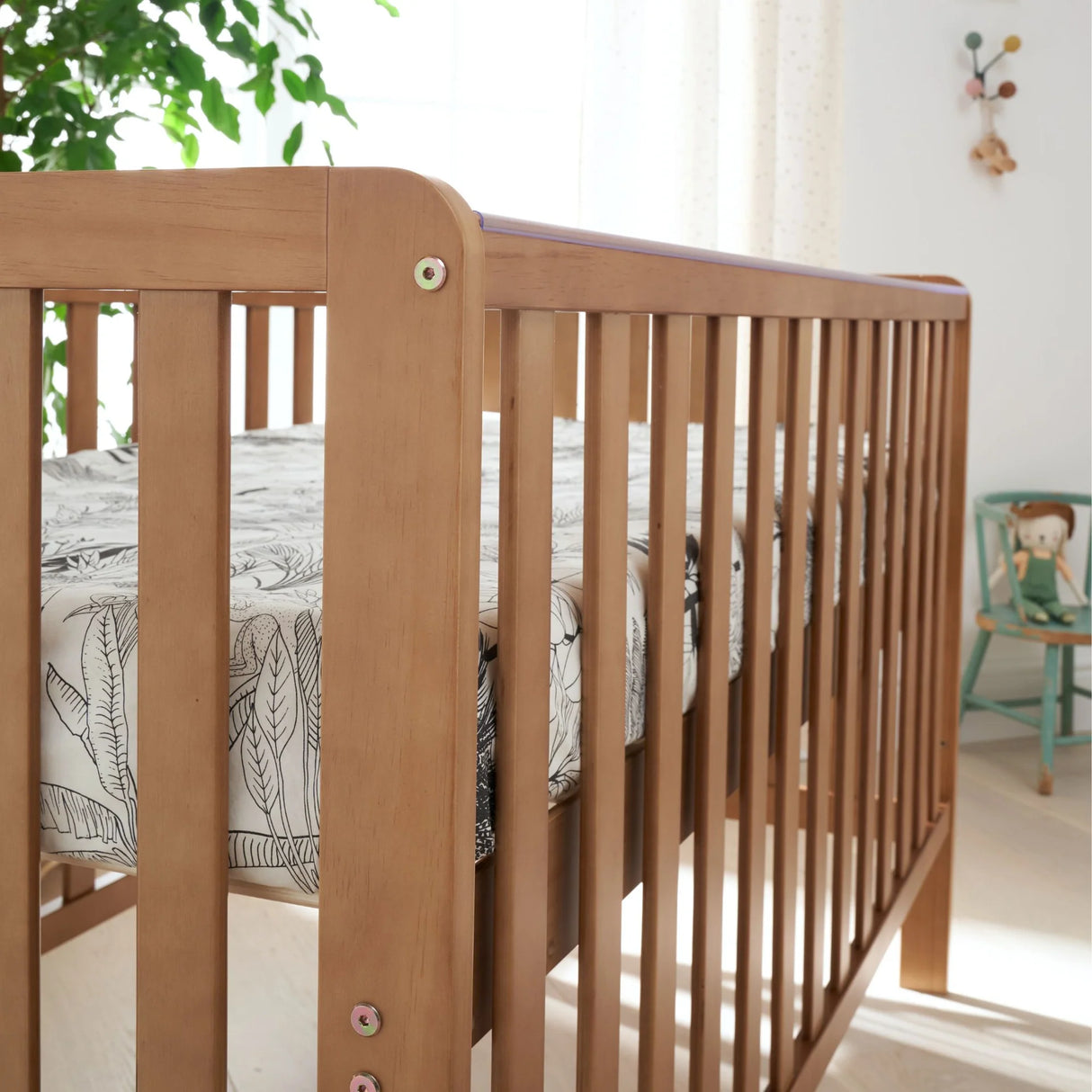 Tutti Bambini Rio 3 Piece Nursery Furniture Set with Malmo Cot Bed - Dove Grey & Honey Oak