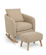 Mamas & Papas Alma Nursing Chair with Footstool - Fawn Boucle