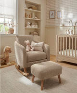 Mamas & Papas Alma Nursing Chair with Footstool - Fawn Boucle